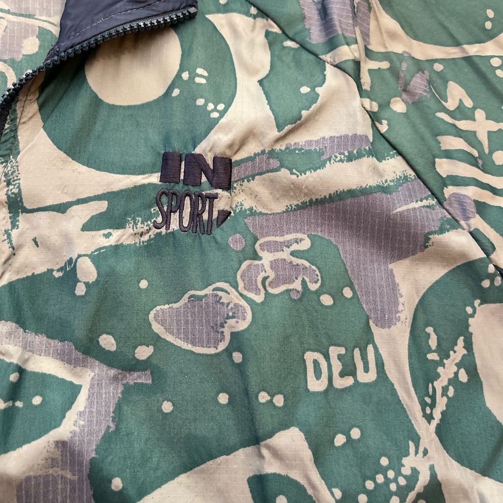Vintage 90s Abstract Graffiti Print  Windbreaker Jacket Made in USA XL - Picture 6 of 8